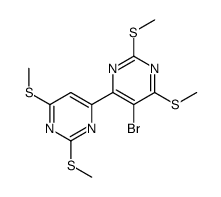 4-[2,6-bis(methylsulfanyl)pyrimidin-4-yl]-5-bromo-2,6-bis(methylsulfanyl)pyrimidine Structure