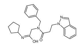 (9ci)-n-[2-(环戊基氨基)-2-氧代乙基]-n-(苯基甲基)-1H-吲唑-1-丙酰胺结构式