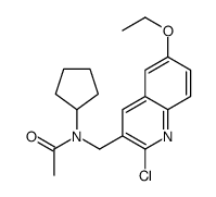 Acetamide, N-[(2-chloro-6-ethoxy-3-quinolinyl)methyl]-N-cyclopentyl- (9CI) structure