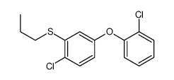 1-chloro-4-(2-chlorophenoxy)-2-propylsulfanylbenzene Structure