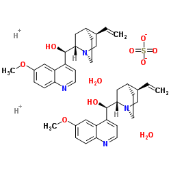 Quinine sulfate dihydrate Structure