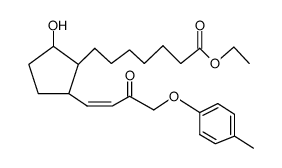 7-[2-Hydroxy-5-((Z)-3-oxo-4-p-tolyloxy-but-1-enyl)-cyclopentyl]-heptanoic acid ethyl ester Structure