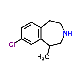 8-Chloro-2,3,4,5-tetrahydro-1-methyl-1H-3-benzazepine Structure