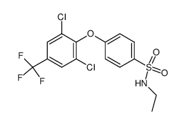 4-(2,6-Dichloro-4-trifluoromethyl-phenoxy)-N-ethyl-benzenesulfonamide Structure