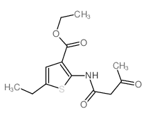 ethyl 5-ethyl-2-(3-oxobutanoylamino)thiophene-3-carboxylate结构式