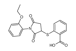 2-[1-(2-ethoxyphenyl)-2,5-dioxopyrrolidin-3-yl]sulfanylbenzoic acid Structure