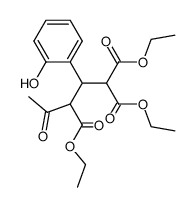 2-Acetyl-4-ethoxycarbonyl-3-(2-hydroxy-phenyl)-pentanedioic acid diethyl ester Structure