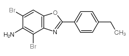 4,6-dibromo-2-(4-ethylphenyl)-1,3-benzoxazol-5-amine structure