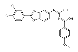 N-[[2-(3,4-dichlorophenyl)-1,3-benzoxazol-5-yl]carbamothioyl]-4-methoxybenzamide结构式