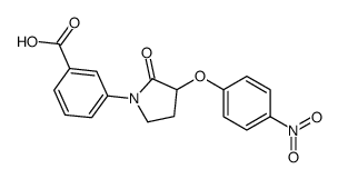 3-[3-(4-nitrophenoxy)-2-oxopyrrolidin-1-yl]benzoic acid Structure