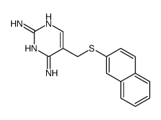 5-(naphthalen-2-ylsulfanylmethyl)pyrimidine-2,4-diamine Structure