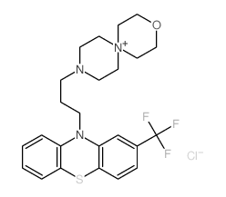 10-[3-(3-oxa-9-aza-6-azoniaspiro[5.5]undec-9-yl)propyl]-2-(trifluoromethyl)phenothiazine结构式