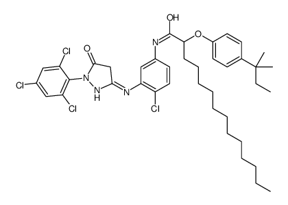 N-[4-chloro-3-[[4,5-dihydro-5-oxo-1-(2,4,6-trichlorophenyl)-1H-pyrazol-3-yl]amino]phenyl]-2-(4-tert-pentylphenoxy)myristamide Structure