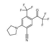 2-pyrrolidin-1-yl-5-(2,2,2-trifluoroacetyl)-4-(trifluoromethyl)benzonitrile Structure