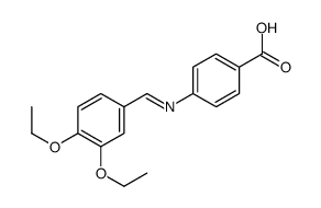 4-[(3,4-diethoxyphenyl)methylideneamino]benzoic acid Structure