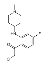 Ethanone,2-chloro-1-[4-fluoro-2-[(1-methyl-4-piperidinyl)amino]phenyl]- structure