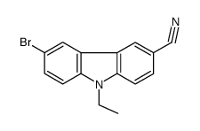 6-bromo-9-ethylcarbazole-3-carbonitrile Structure