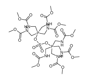 octakis(N-carbomethoxylaminomethyl)diphosphonium sulfate结构式