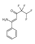 1-amino-4,4,5,5-tetrafluoro-1-phenylpent-1-en-3-one structure