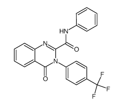 4-Oxo-3-(4-trifluoromethyl-phenyl)-3,4-dihydro-quinazoline-2-carboxylic acid phenylamide Structure