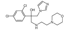 2-(2,4-dichlorophenyl)-1-imidazol-1-yl-3-(2-morpholin-4-ylethylamino)propan-2-ol结构式