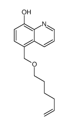 5-(hex-5-enoxymethyl)quinolin-8-ol Structure