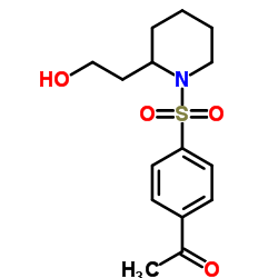 1-(4-{[2-(2-Hydroxyethyl)-1-piperidinyl]sulfonyl}phenyl)ethanone Structure