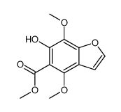 methyl 6-hydroxy-4,7-dimethoxy-1-benzofuran-5-carboxylate结构式