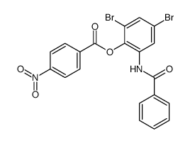 1-benzoylamino-3,5-dibromo-2-(4-nitro-benzoyloxy)-benzene Structure