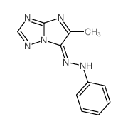 5-Methyl-6H-imidazo(1,2-b)(1,2,4)triazol-6-one phenylhydrazone structure