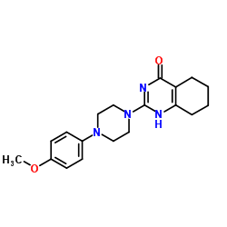 4-quinazolinol, 5,6,7,8-tetrahydro-2-[4-(4-methoxyphenyl)-1-piperazinyl]- Structure