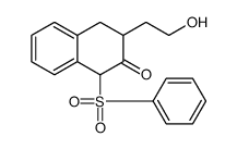 1-(benzenesulfonyl)-3-(2-hydroxyethyl)-3,4-dihydro-1H-naphthalen-2-one Structure