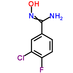 3-Chloro-4-fluoro-N'-hydroxybenzenecarboximidamide结构式