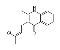 3-(3-chlorobut-2-enyl)-2-methyl-1H-quinolin-4-one Structure