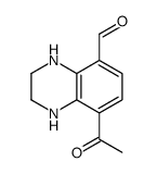 8-acetyl-1,2,3,4-tetrahydroquinoxaline-5-carbaldehyde Structure
