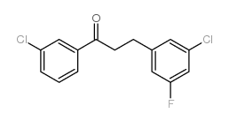 3'-CHLORO-3-(3-CHLORO-5-FLUOROPHENYL)PROPIOPHENONE结构式