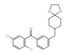 2,5-二氯-3'-[8-(1,4-二恶-8-氮杂螺-[4.5]癸基)甲基]苯甲酮结构式