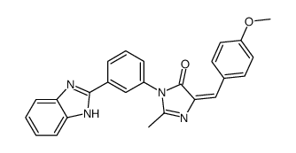 (5Z)-3-[3-(1H-benzimidazol-2-yl)phenyl]-5-[(4-methoxyphenyl)methylidene]-2-methylimidazol-4-one Structure
