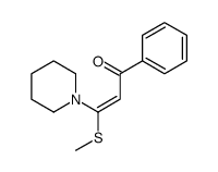 3-methylsulfanyl-1-phenyl-3-piperidin-1-ylprop-2-en-1-one Structure