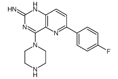 6-(4-fluorophenyl)-4-piperazin-1-ylpyrido[3,2-d]pyrimidin-2-amine Structure