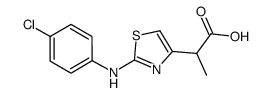 2-[2-(4-chloro-phenylamino)-thiazol-4-yl]-propionic acid结构式