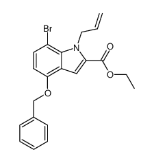 ethyl 1-allyl-4-(benzyloxy)-7-bromo-1H-indole-2-carboxylate结构式