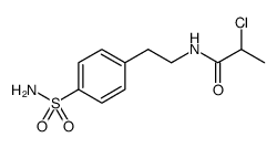 Propanamide, N-[2-[4-(aminosulfonyl)phenyl]ethyl]-2-chloro结构式