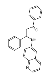 1,3-diphenyl-3-(6-quinolylamino)propan-1-one Structure