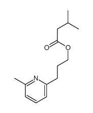 3-(6-methylpyridin-2-yl)propyl 3-methylbutanoate结构式