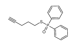 S-(pent-4-yn-1-yl) diphenylphosphinothioate结构式