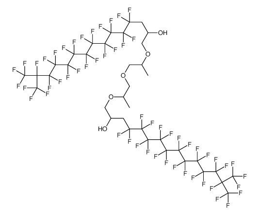 4,4,5,5,6,6,7,7,8,8,9,9,10,10,11,11,12,12,13,13,14,15,15,15-tetracosafluoro-1-[1-[2-[4,4,5,5,6,6,7,7,8,8,9,9,10,10,11,11,12,12,13,13,14,15,15,15-tetracosafluoro-2-hydroxy-14-(trifluoromethyl)pentadecoxy]propoxy]propan-2-yloxy]-14-(trifluoromethyl)pentadec结构式