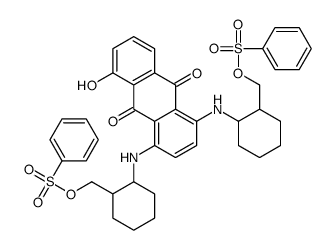 [(9,10-dihydro-5-hydroxy-9,10-dioxo-1,4-anthrylene)bis(iminocyclohexane-1,2-diylmethylene)]bis(benzenesulphonic) acid picture