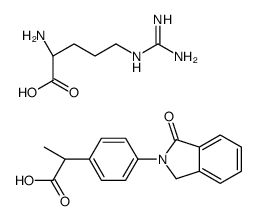 L-arginine mono[(S)-4-(1,3-dihydro-1-oxo-2H-isoindol-2-yl)-alpha-methylbenzeneacetate] structure