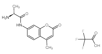 L-丙氨酸7-氨基-4-甲基香豆素,三氟乙酸盐结构式